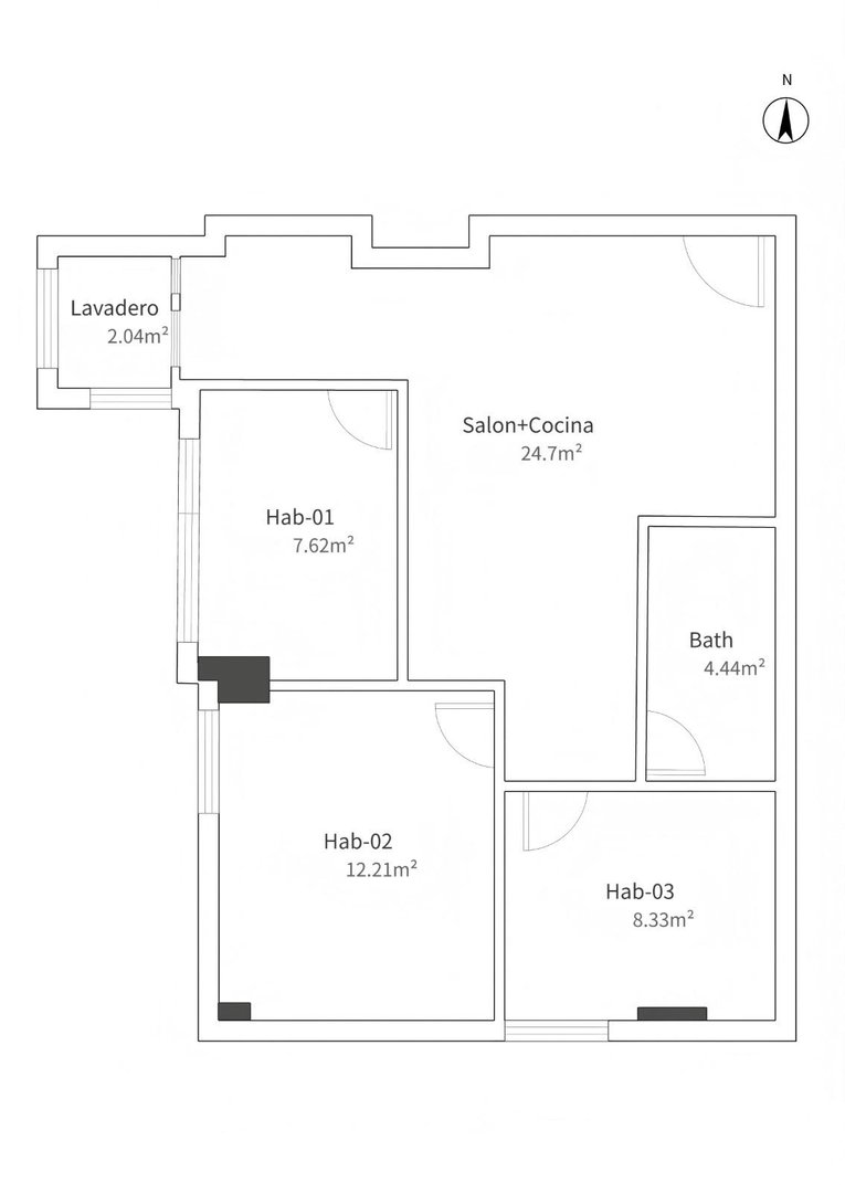 Piso de 77 m² en Madrid
