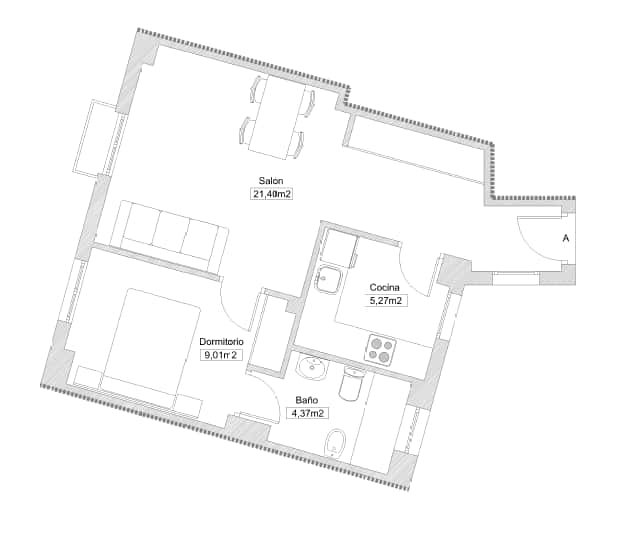 Pis de 42 m² a Madrid