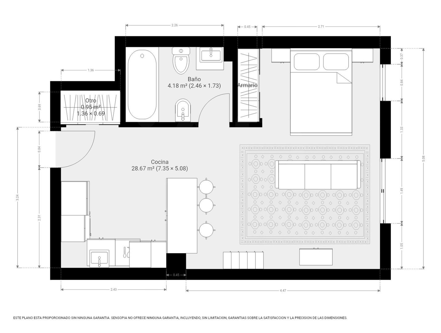 Piso de 52 m² en Vigo
