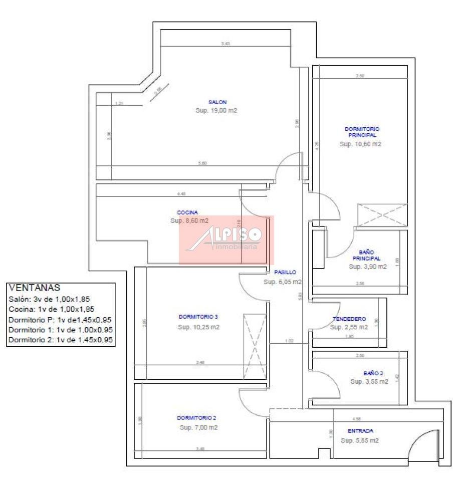 Piso de 75 m² en Ourense