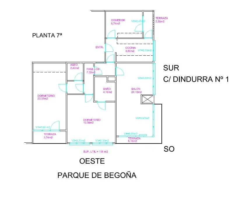 Piso de 114 m² en Gijón
