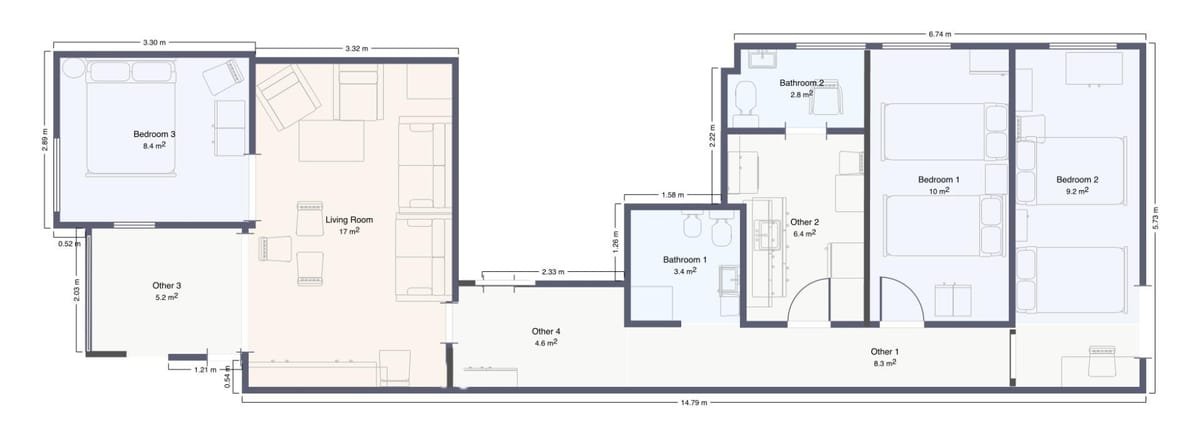 Piso de 89 m² en Cullera