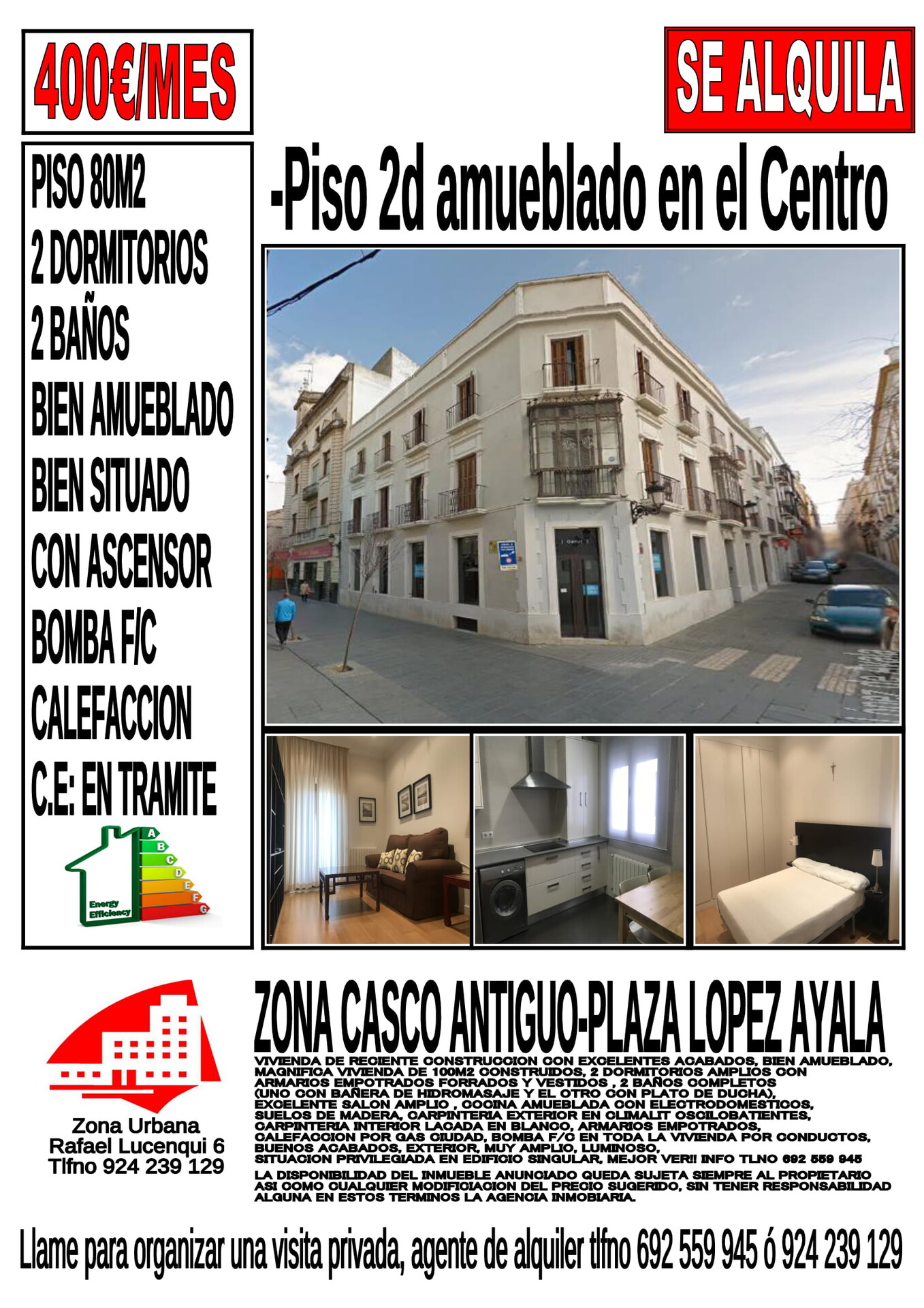 Piso de 80 m² en Badajoz