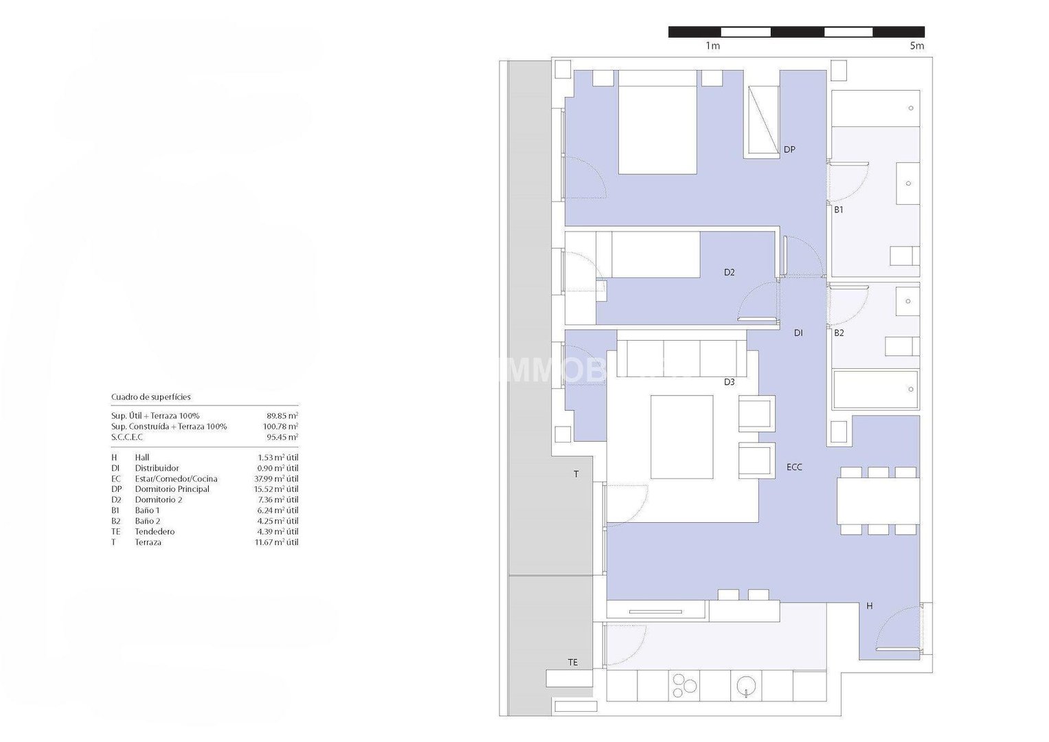 Piso de 92 m² en Palma