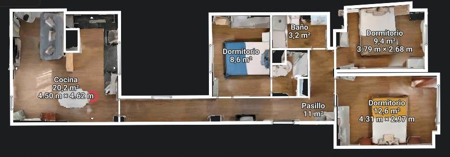 Piso de 79 m² en Gijón