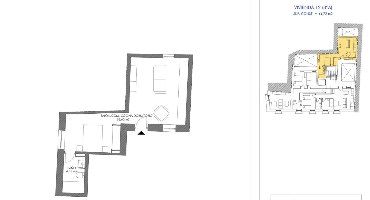 Piso de 44 m² en Cádiz