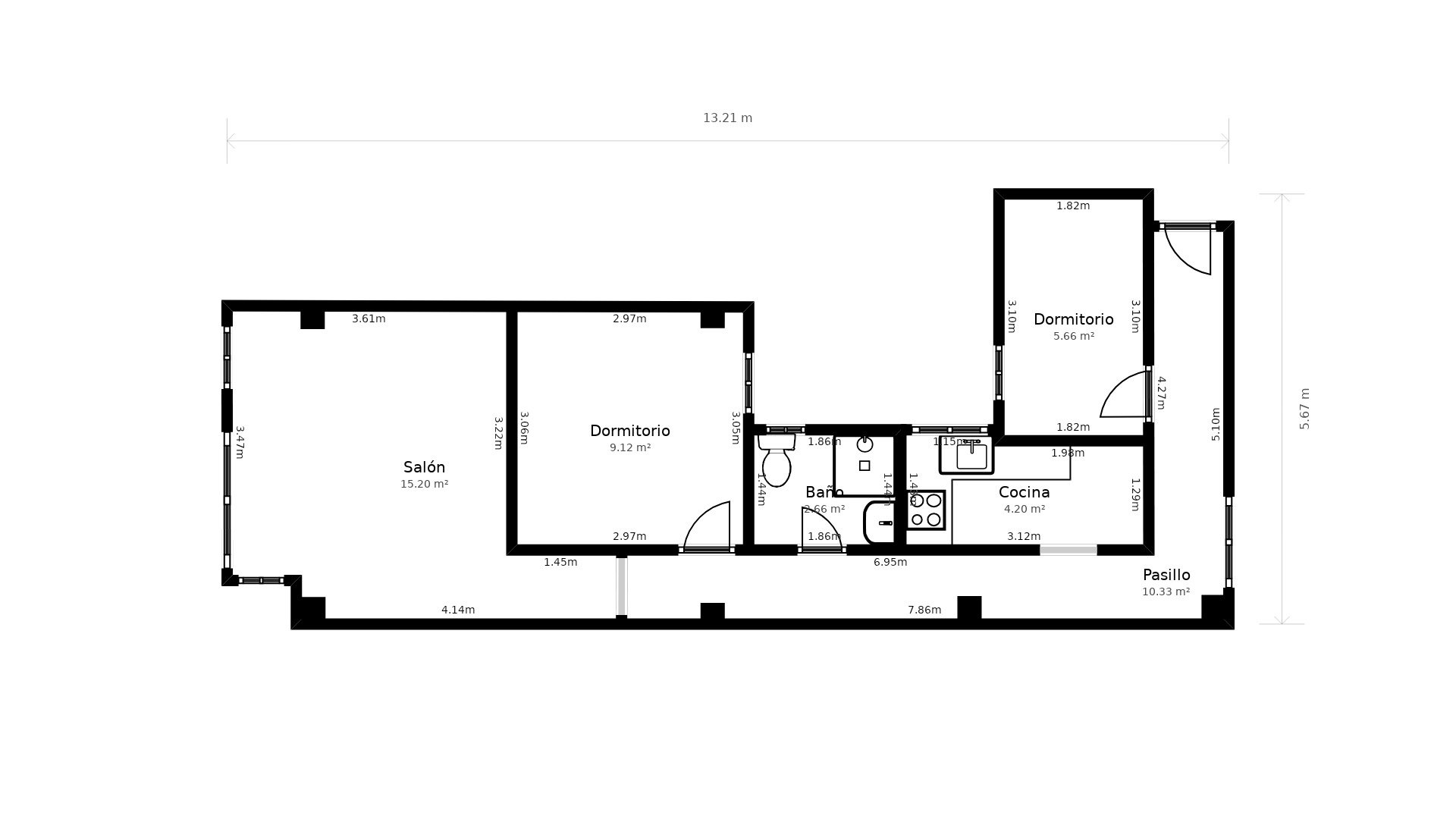 Piso de 63 m² en Valencia