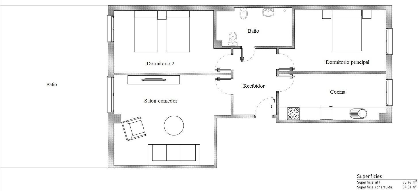 Wohnung 78 m² in Granada