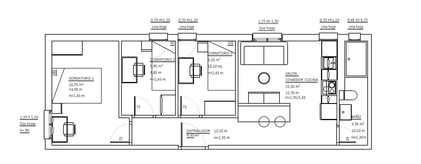 Appartamento 59 m² a Madrid