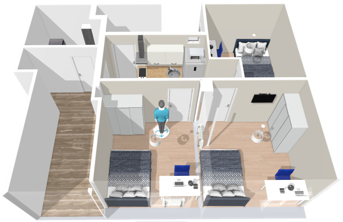 Habitación 55 m², Granada