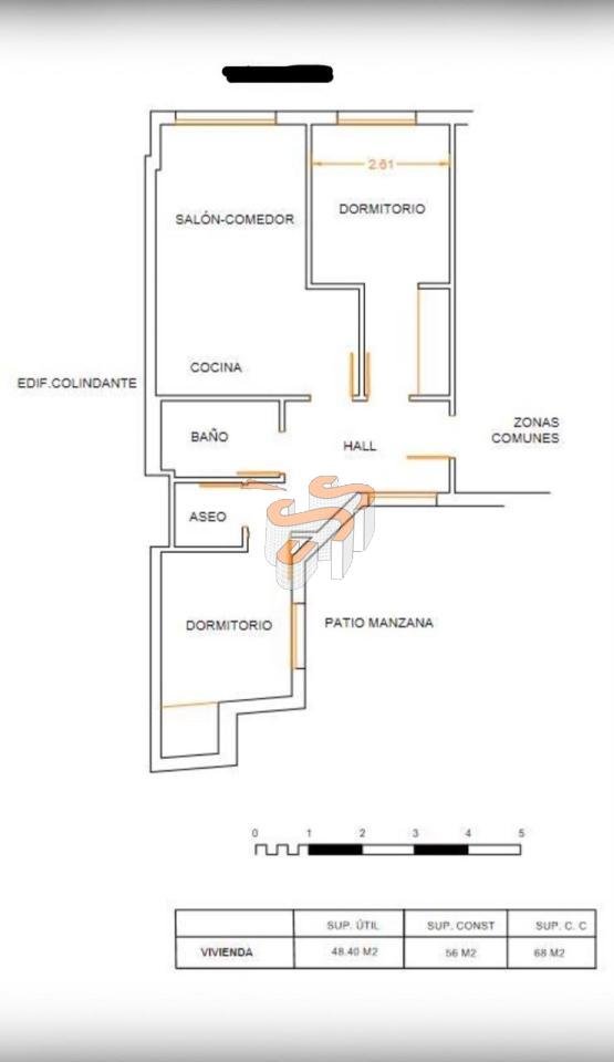 Piso de 60 m² en Ferrol