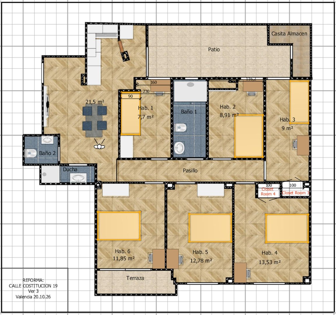 Habitación 140 m², Valencia