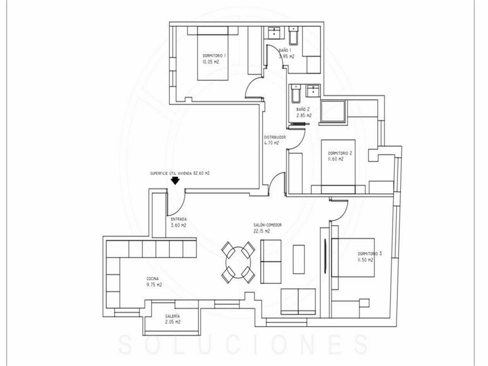 Piso de 110 m² en Salamanca