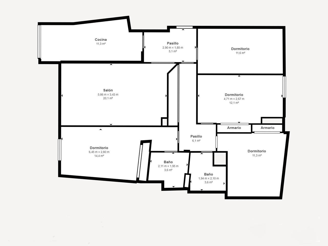 Pis de 117 m² a A Corunya