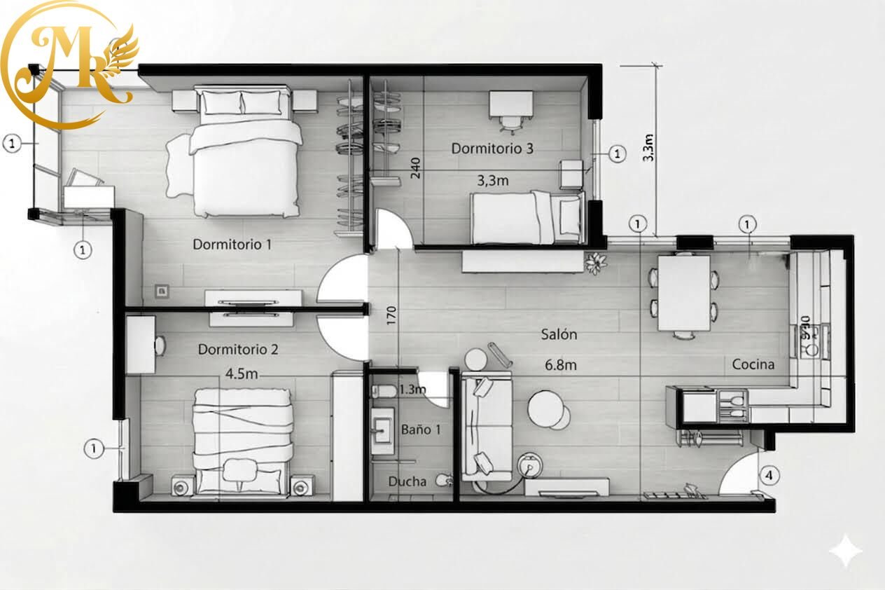 Piso de 80 m² en Santander