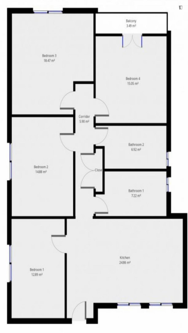 Habitación 12 m², Valencia