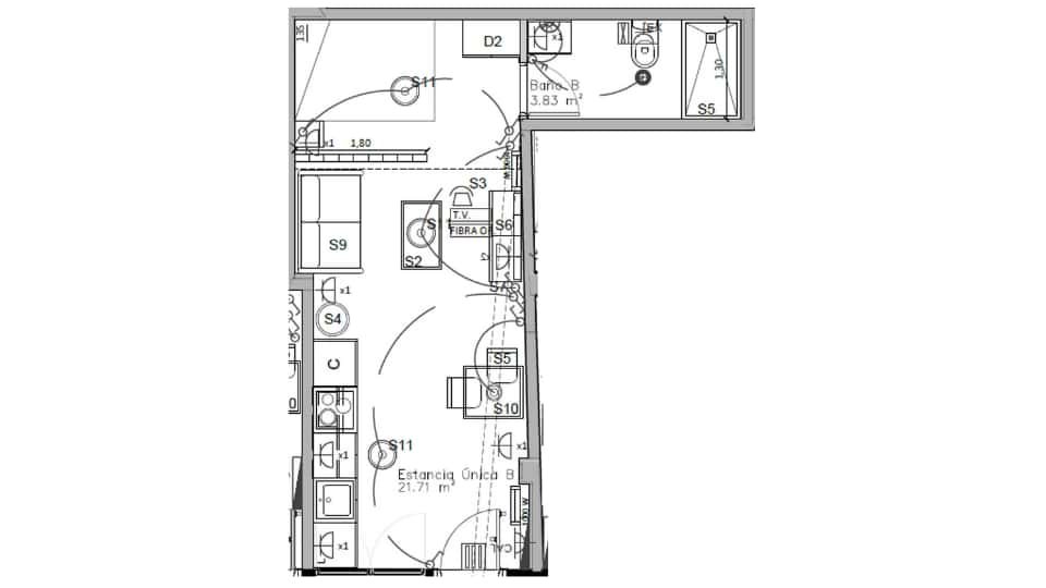 Appartamento 26 m² a Madrid