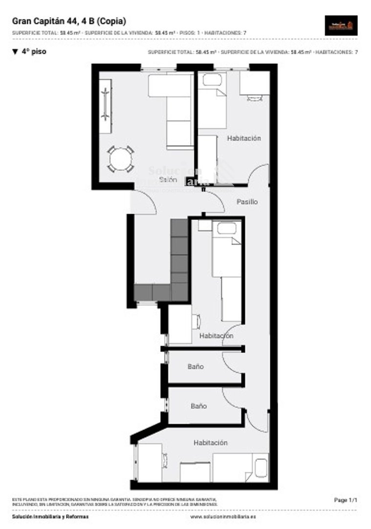 Piso de 74 m² en Salamanca