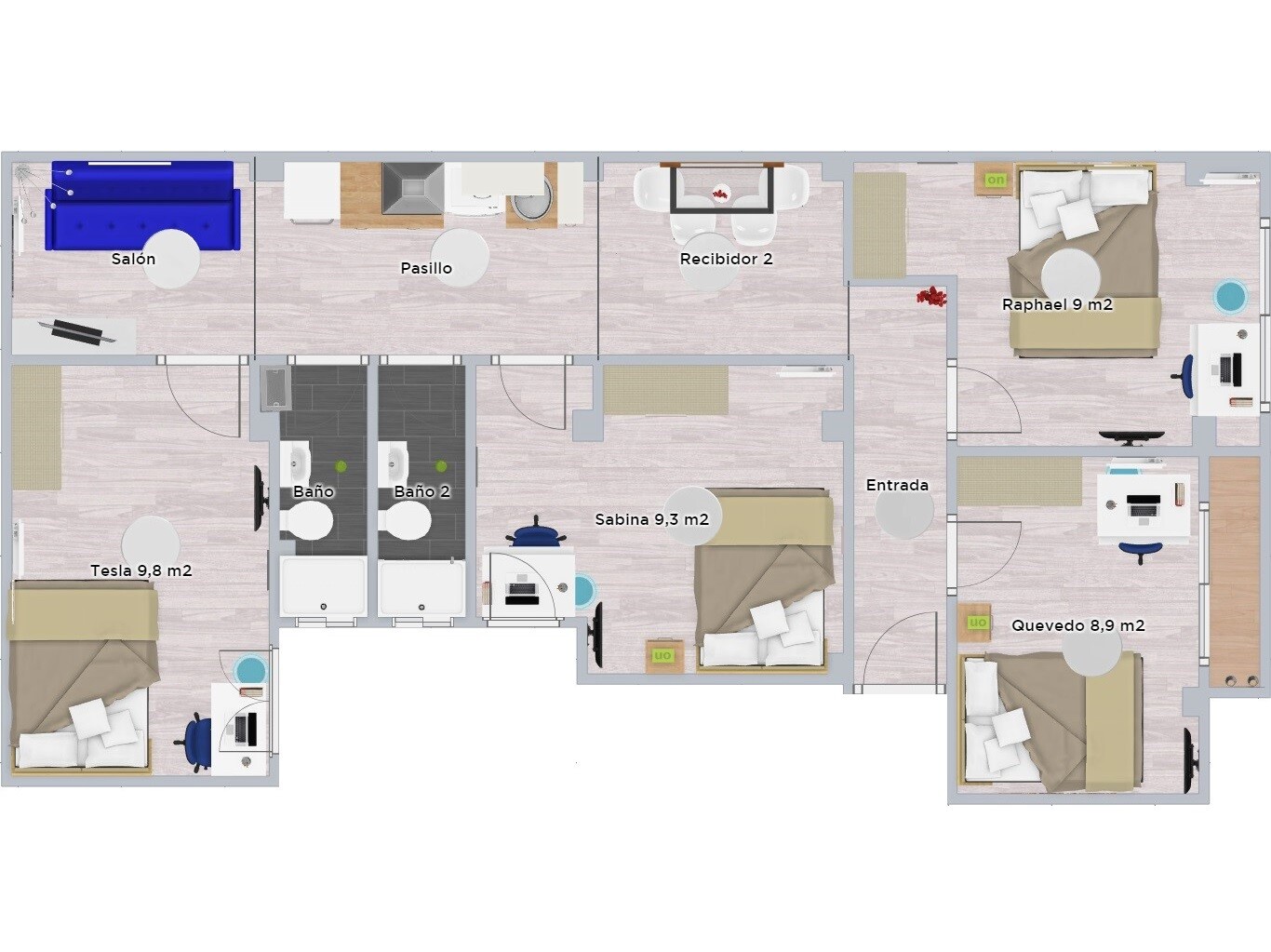 Habitación 65 m², Granada