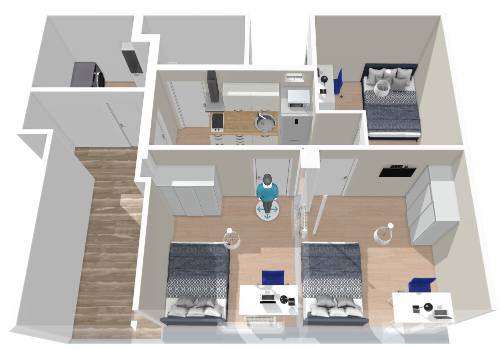 Habitación 55 m², Granada