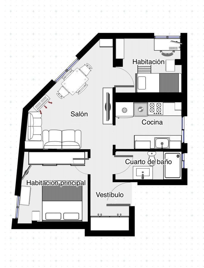 Piso de 60 m² en Málaga