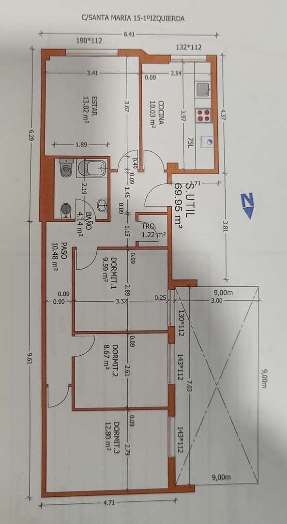 Habitación 68 m², Gijón