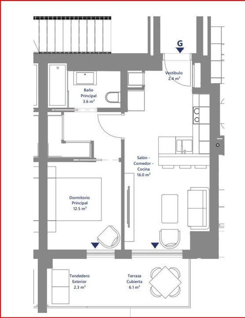 Квартира 65 м² в Мадриде