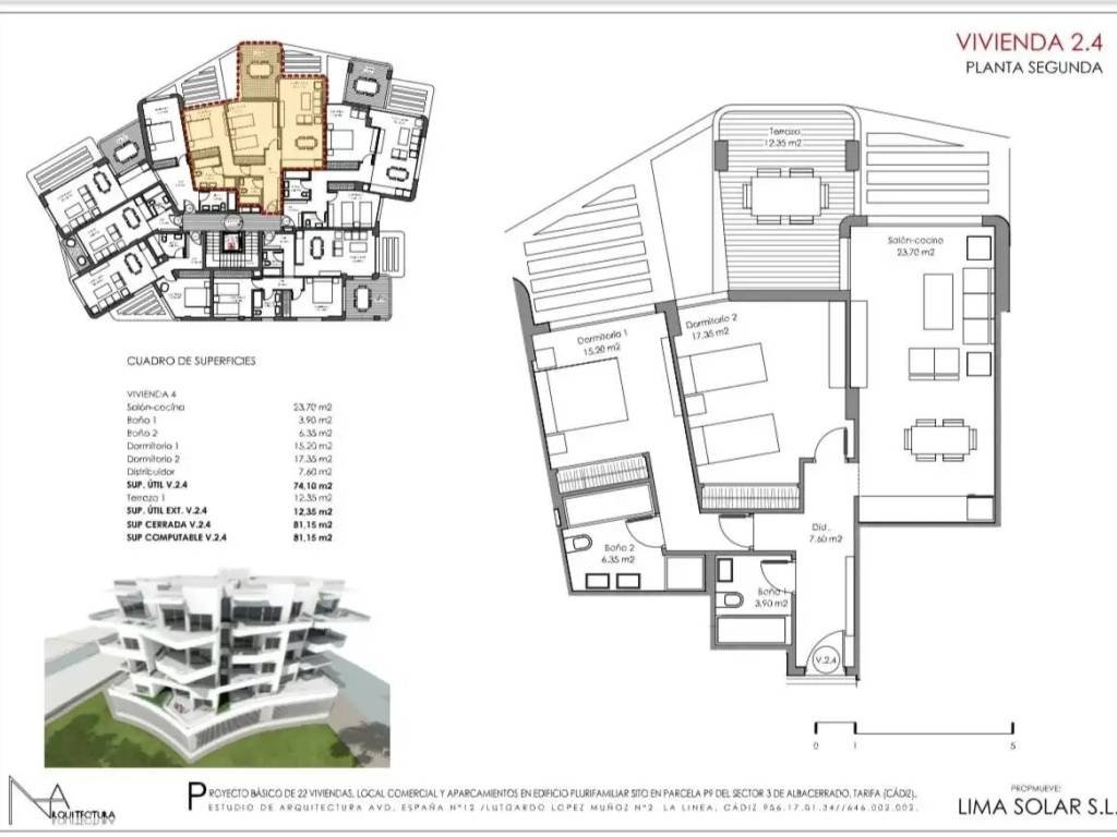 Piso de 82 m² en Tarifa