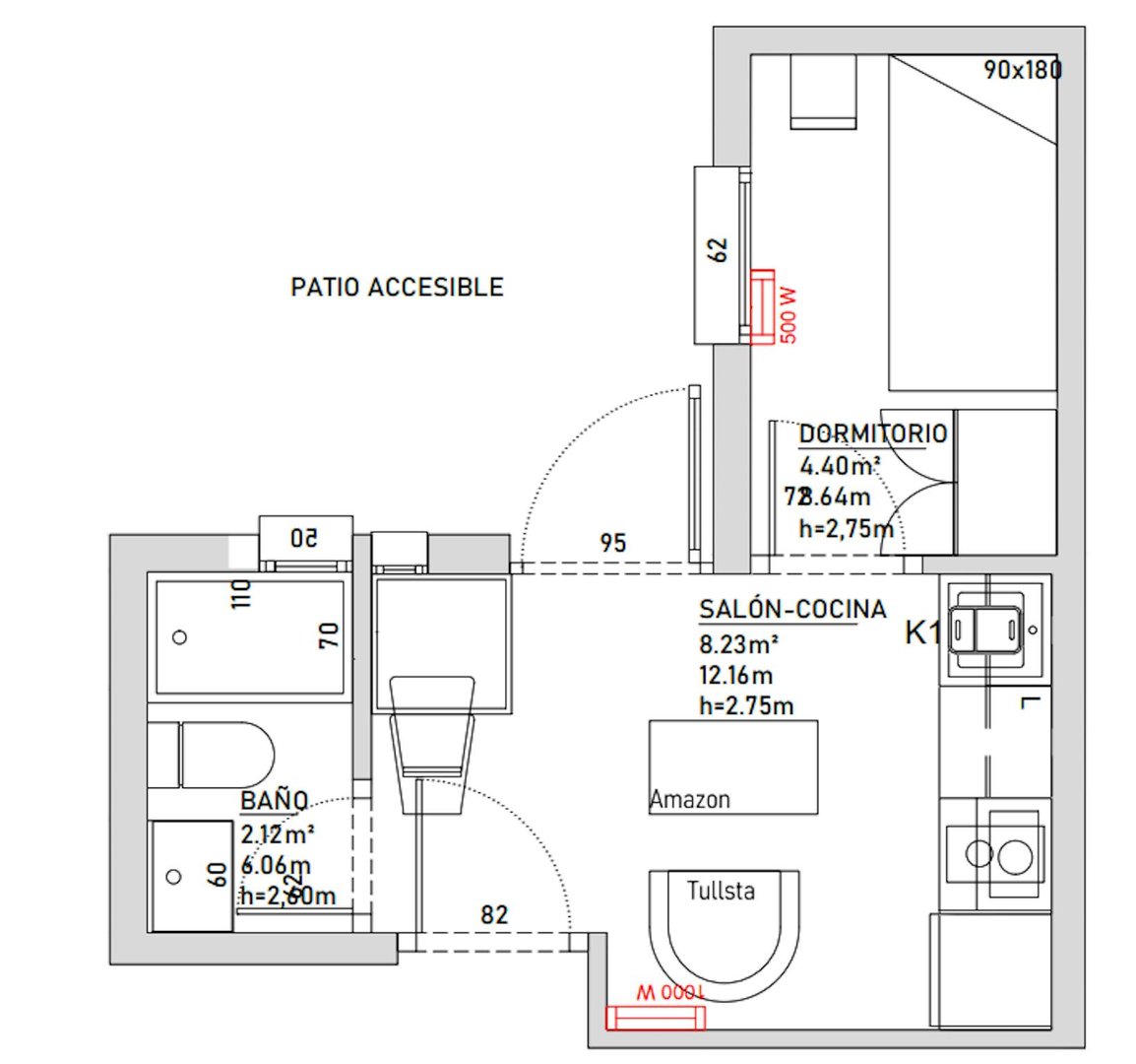 Piso de 19 m² en Madrid