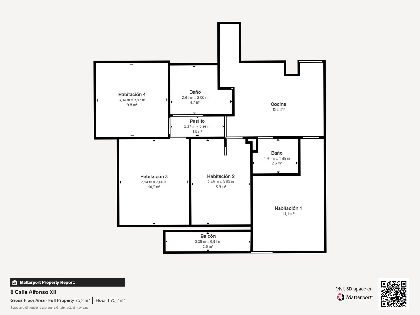 Habitación 92 m², Parla