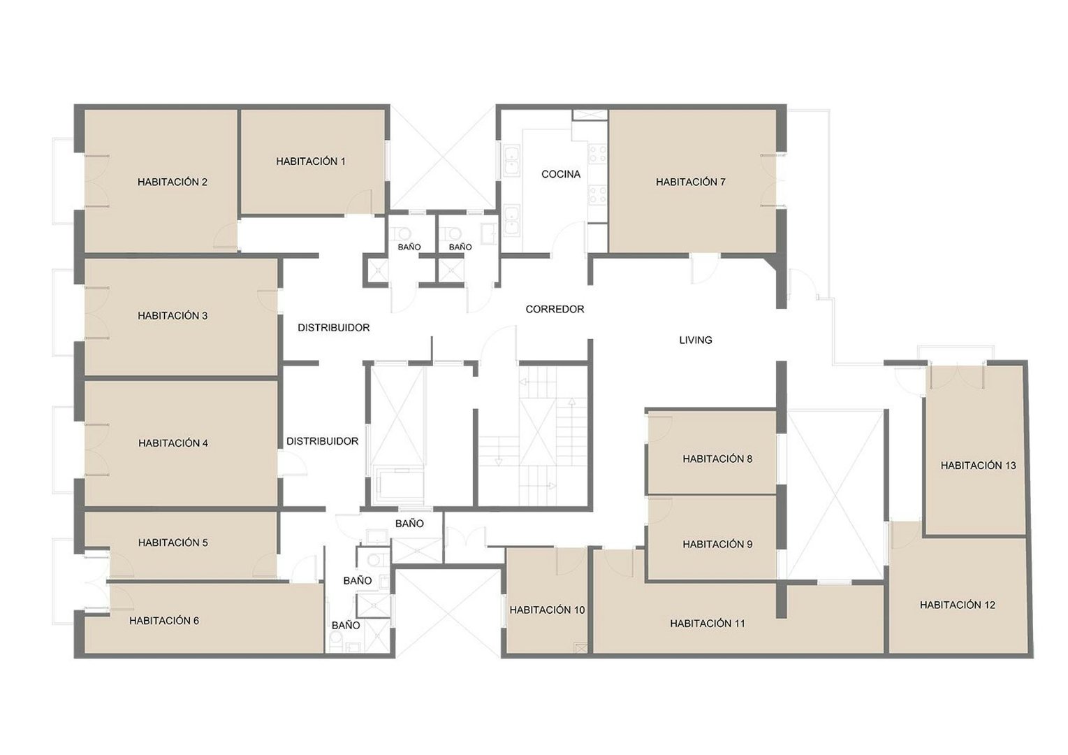 Habitación 350 m², Barcelona
