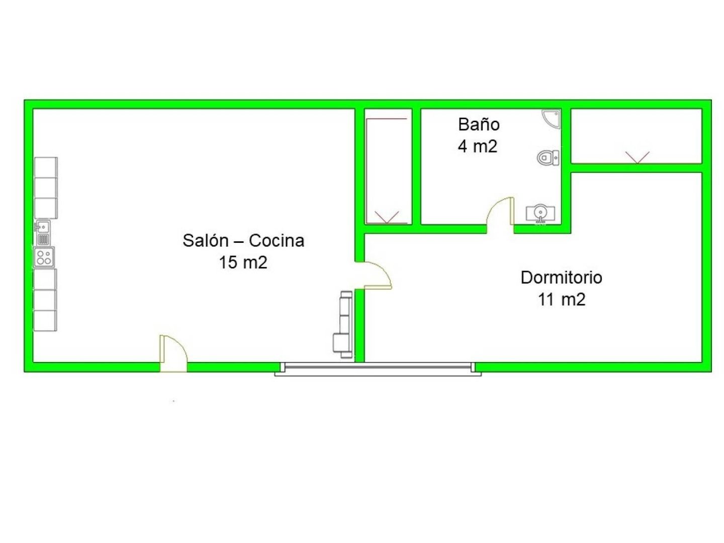Pis de 43 m² a Madrid