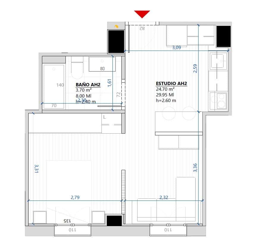Pis de 28 m² a Alcorcón