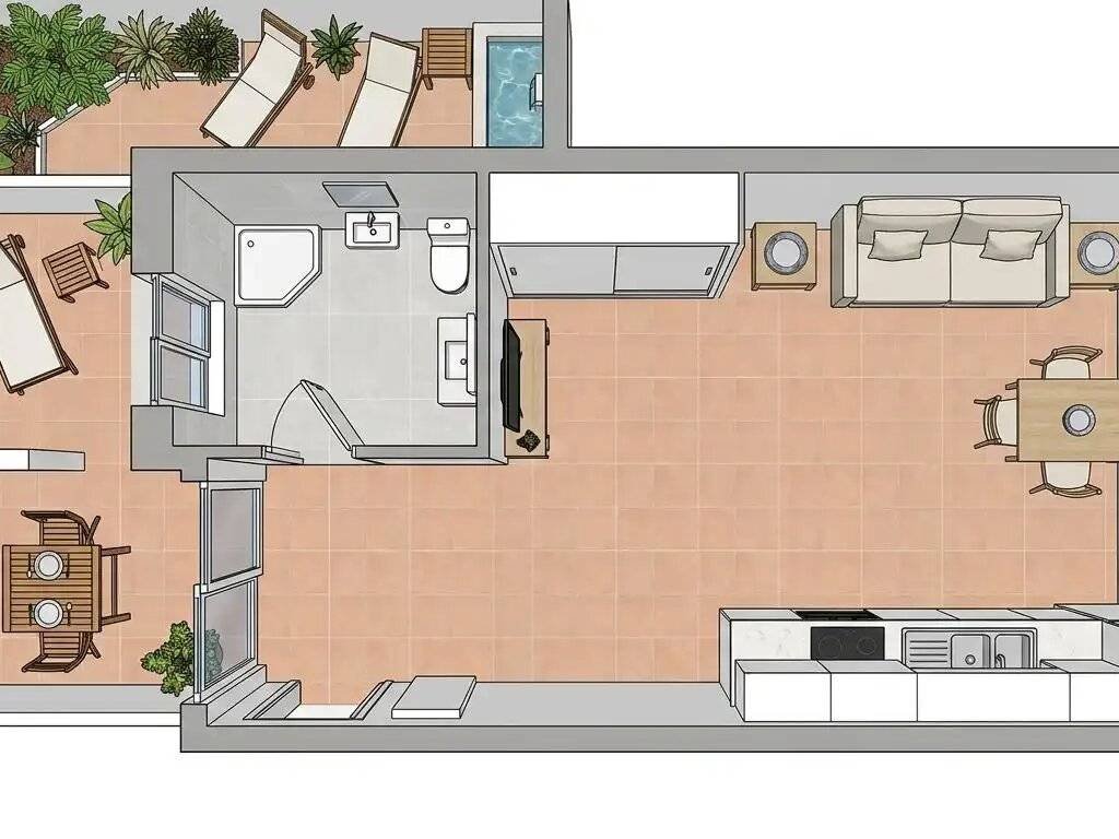 Piso de 35 m² en Estepona