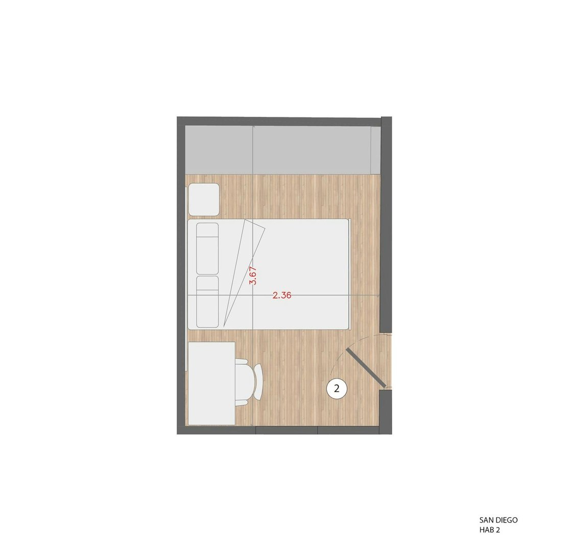 Habitación 45 m², Madrid
