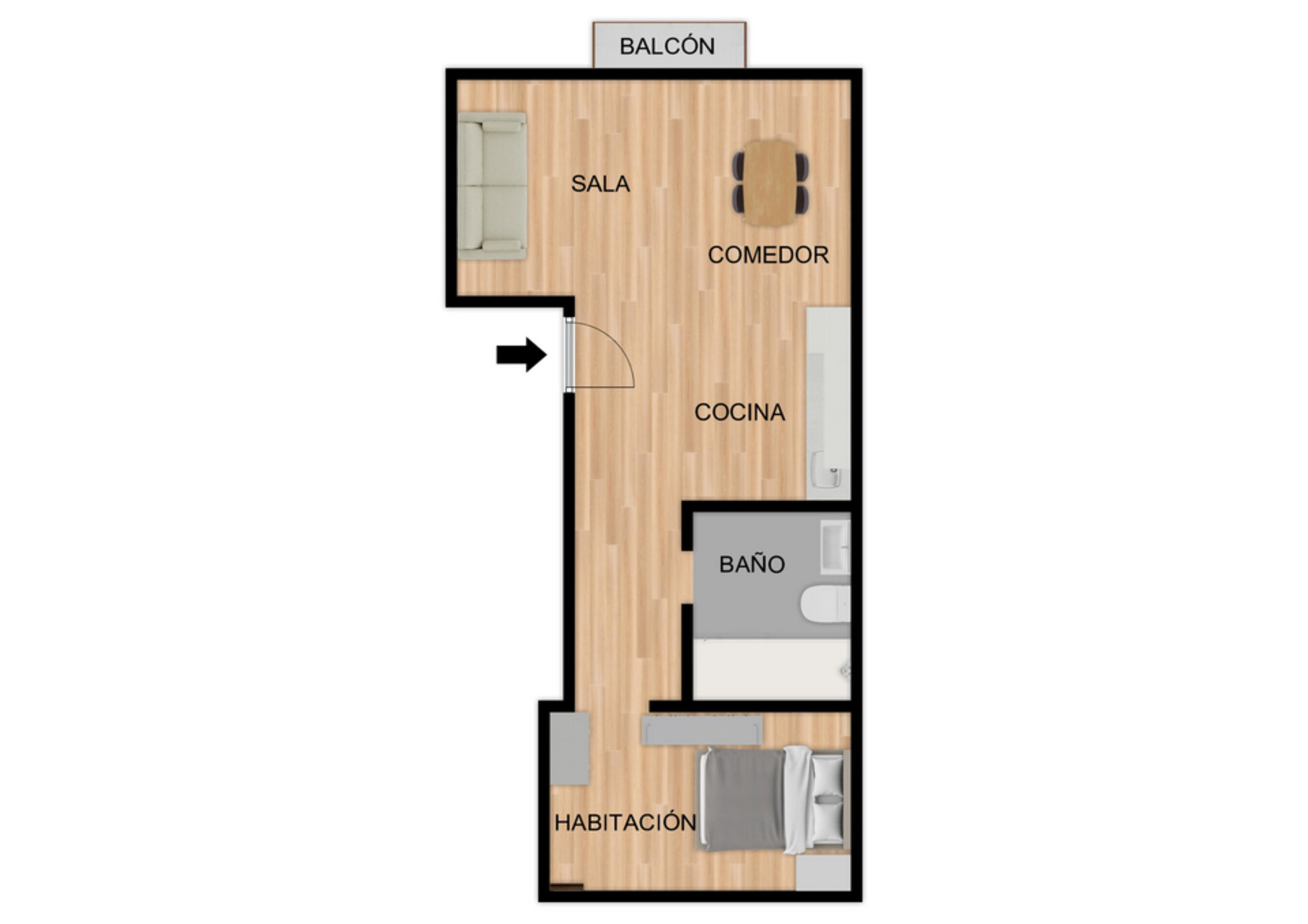 Appartement 42 m² à Barcelone