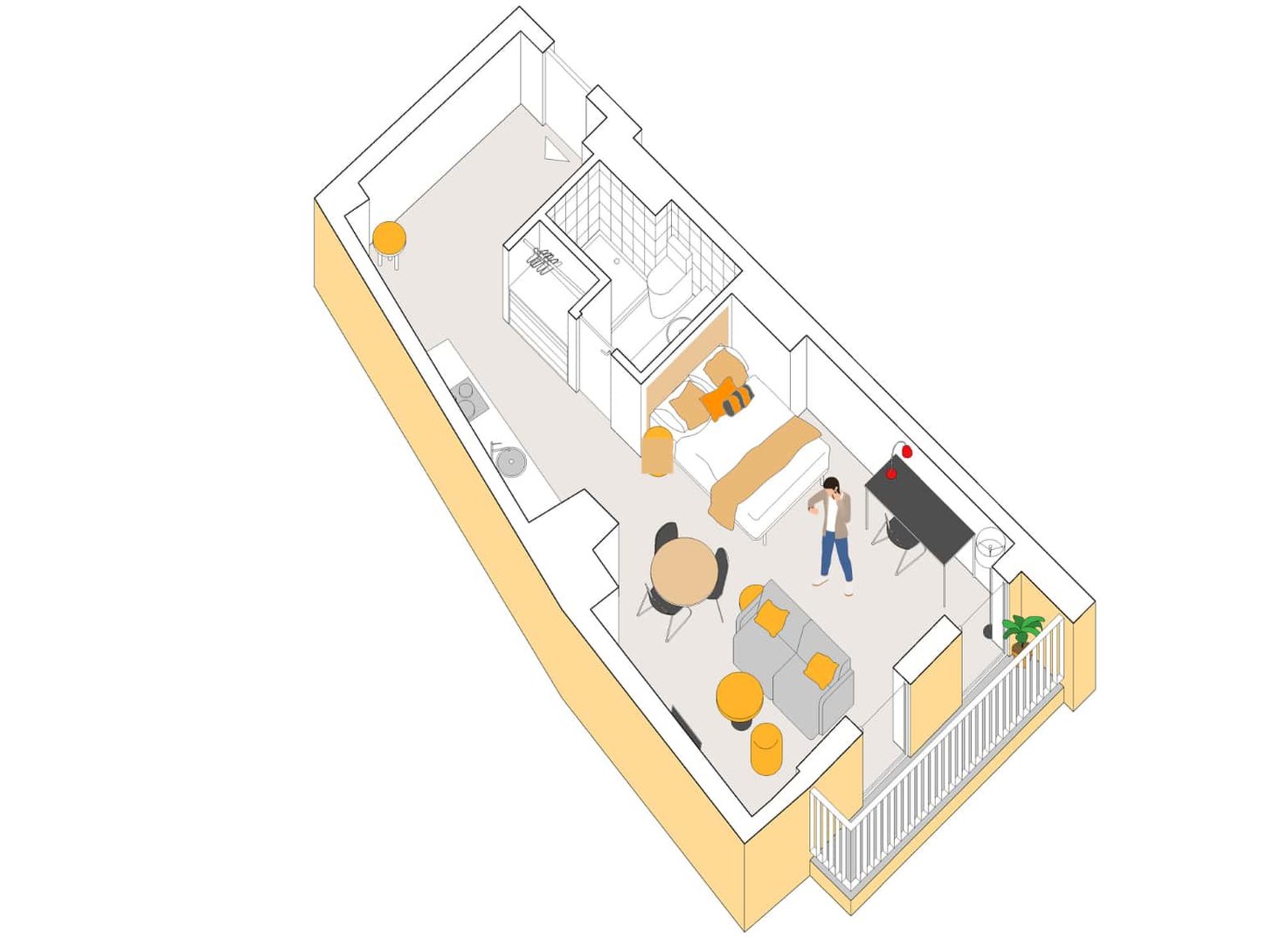 Wohnung 31 m² in Málaga