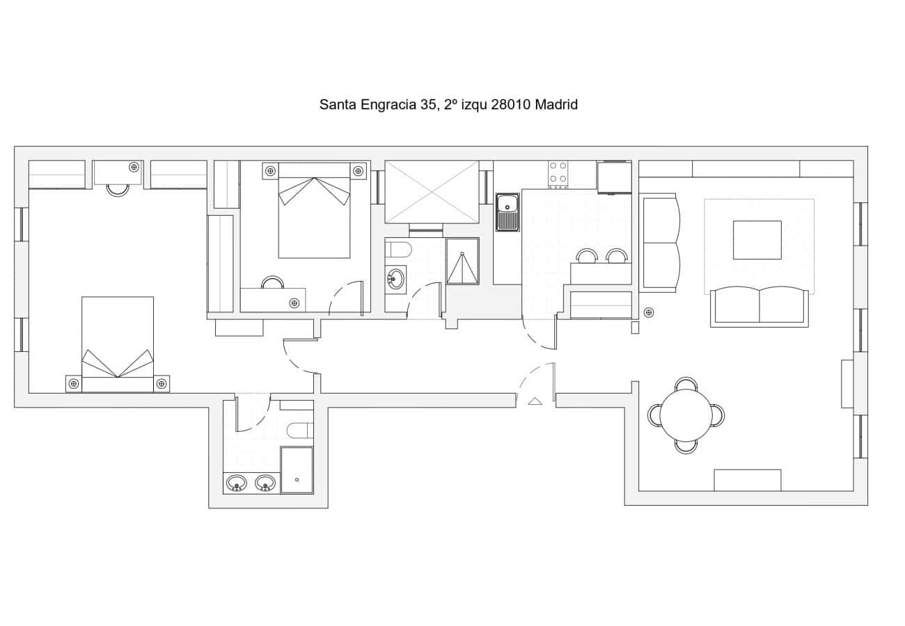 Pis de 85 m² a Madrid