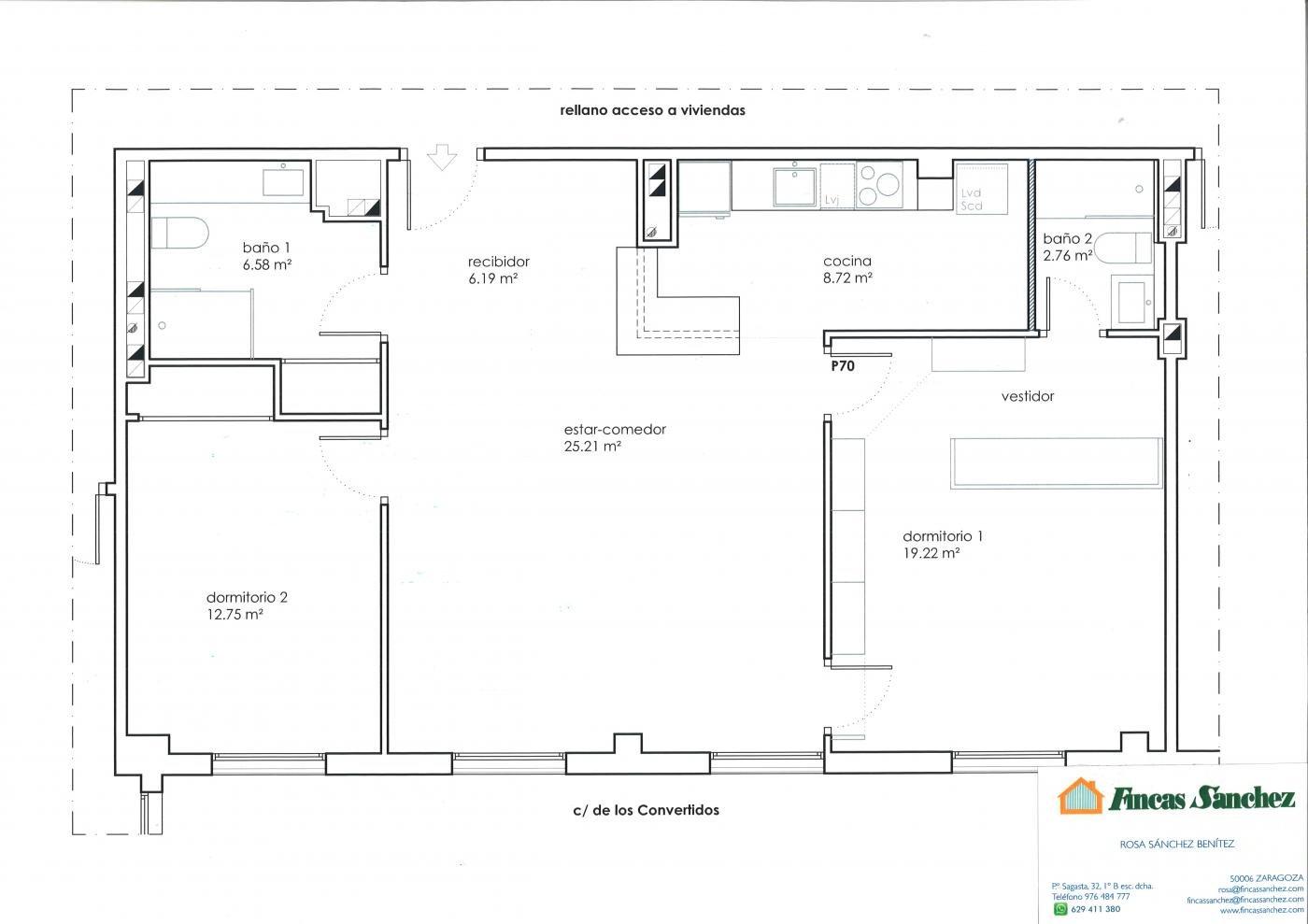 Piso de 88 m² en Zaragoza