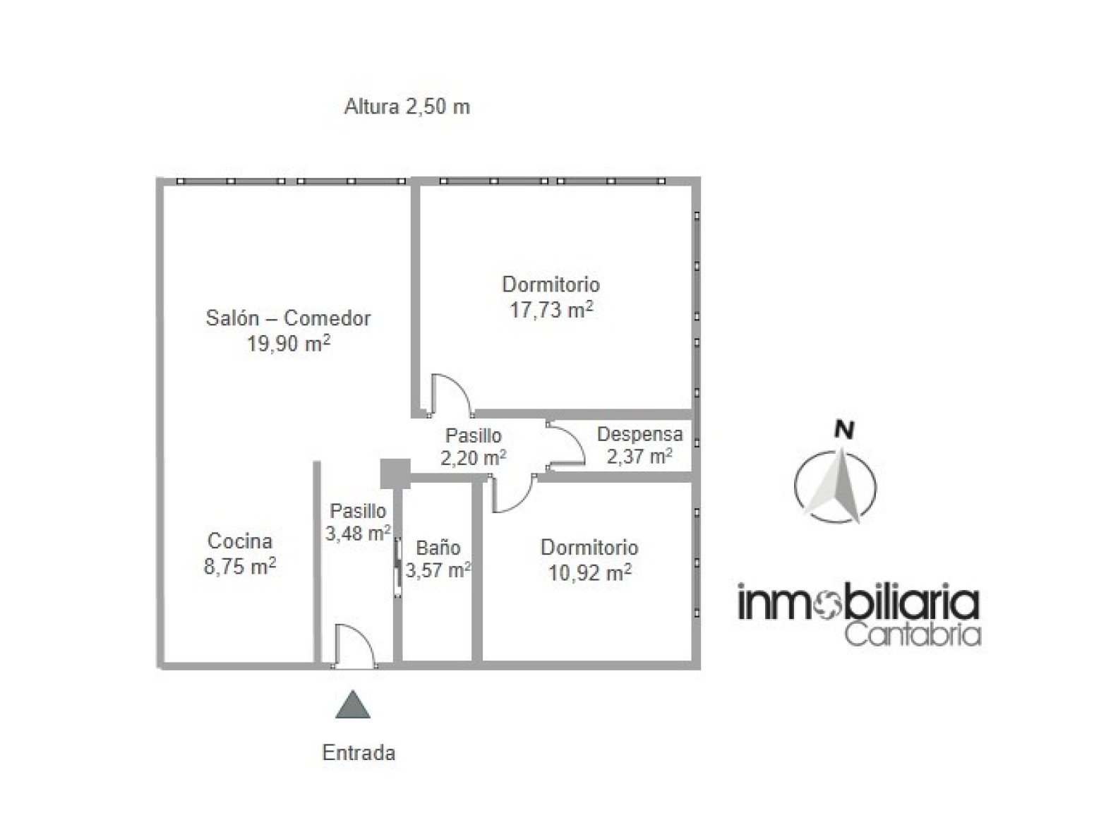 Piso de 81 m² en Los Corrales de Buelna