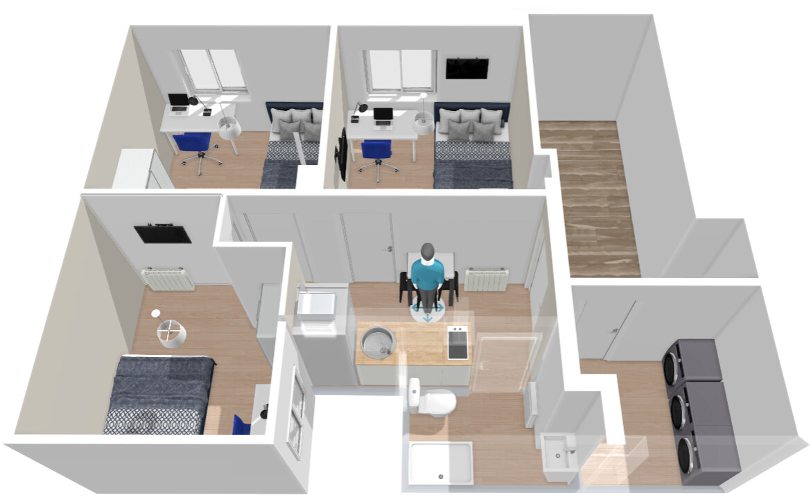 Habitación 55 m², Granada
