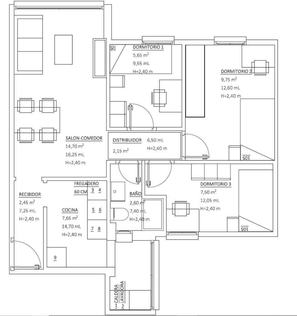 Pis de 53 m² a Madrid