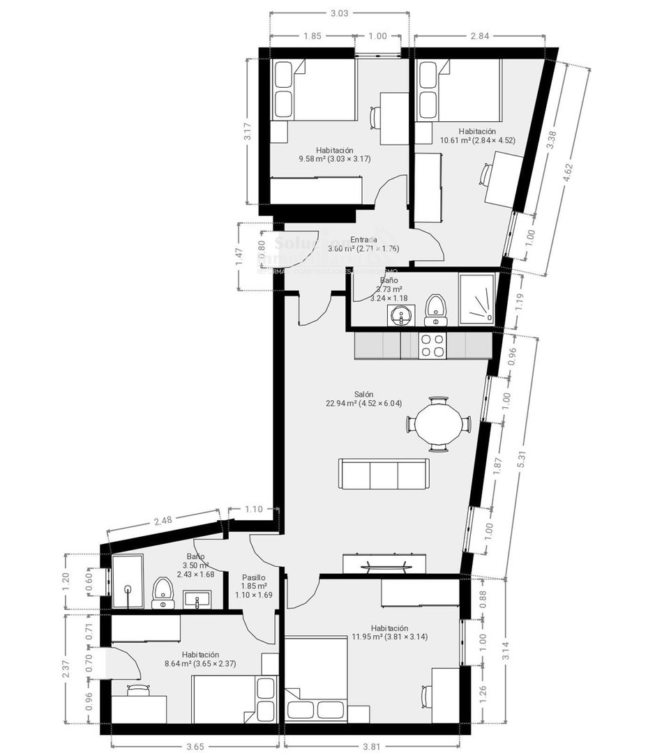Piso de 96 m² en Salamanca