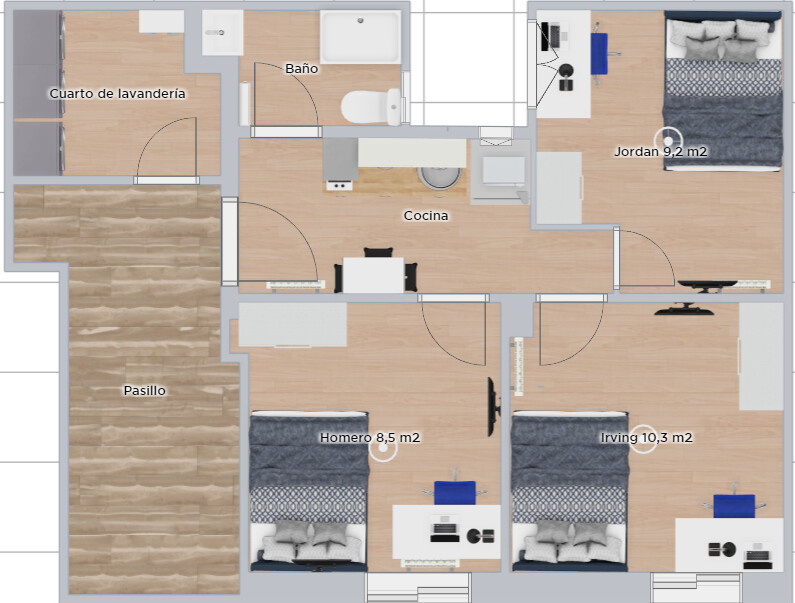 Habitación 55 m², Granada