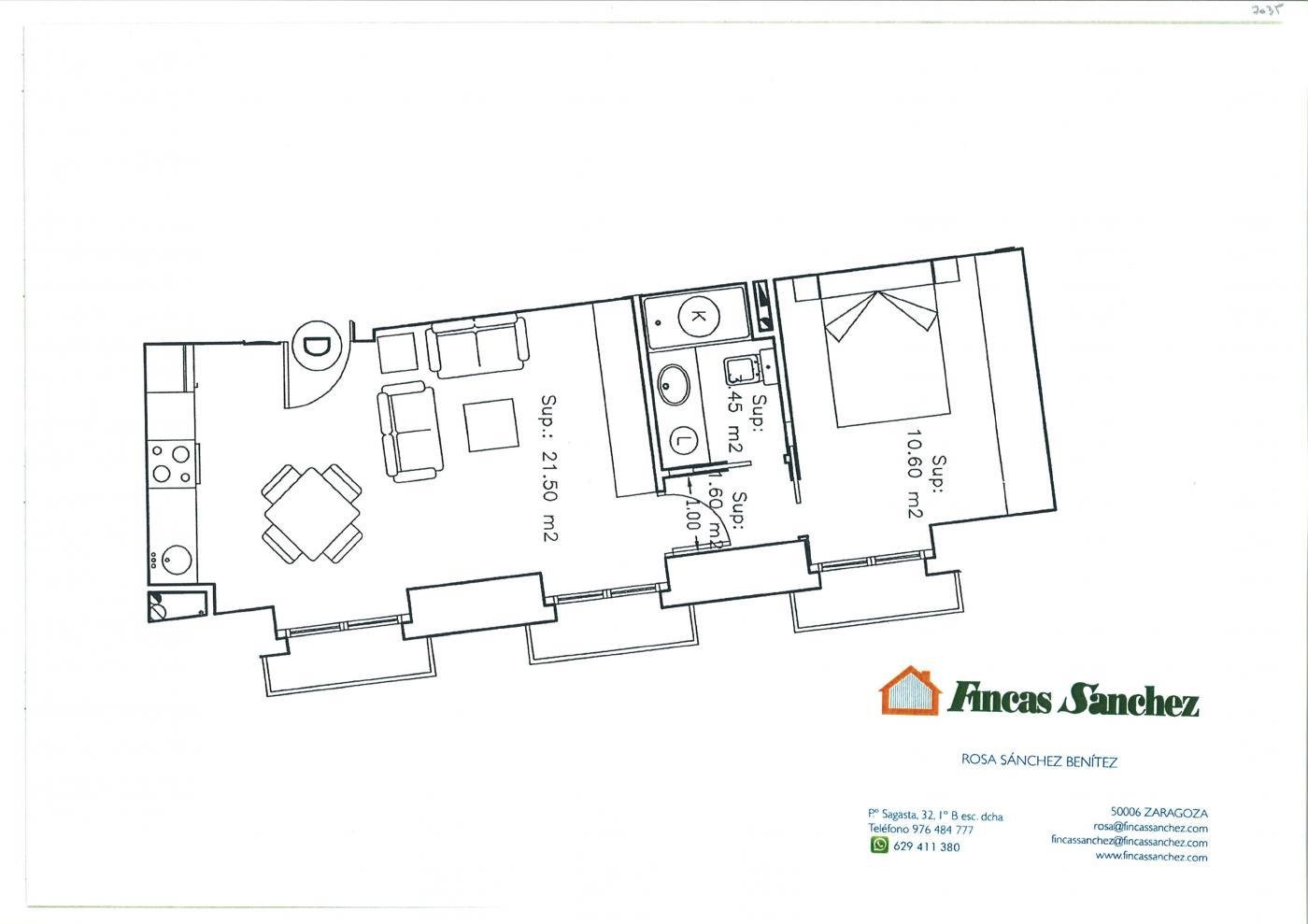 Piso de 42 m² en Zaragoza