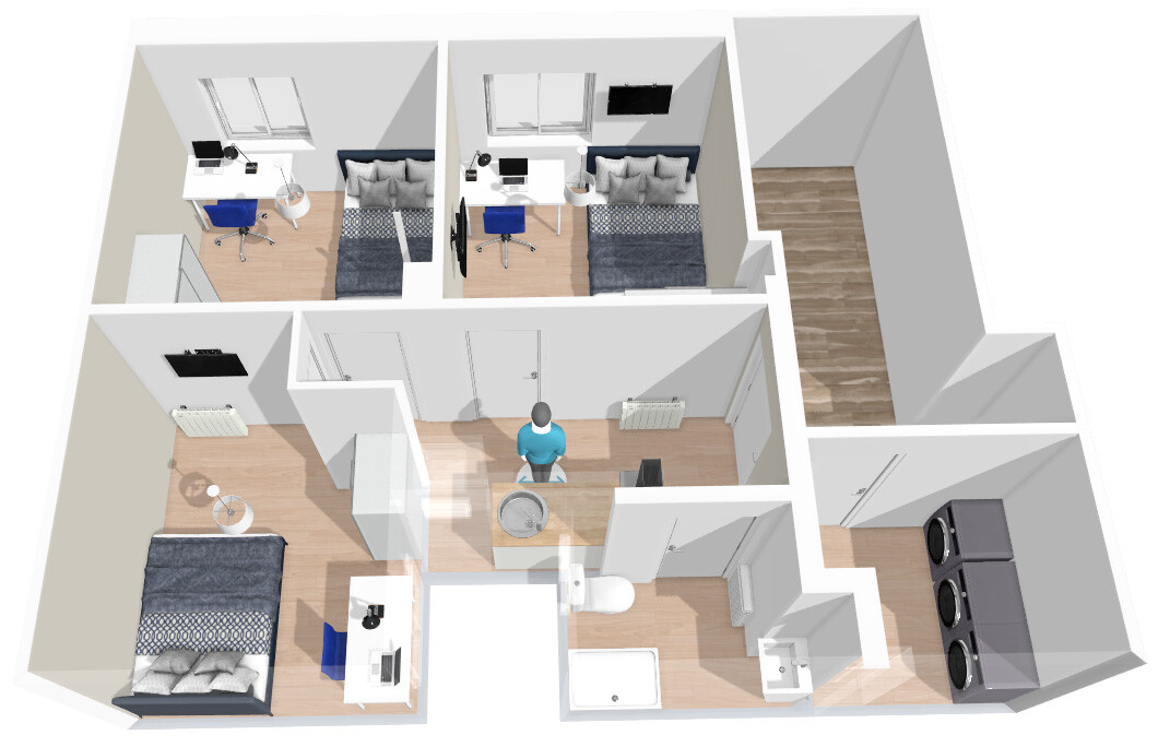 Habitación 55 m², Granada
