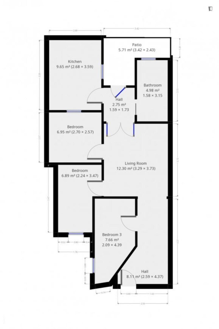 Piso de 54 m² en Barcelona