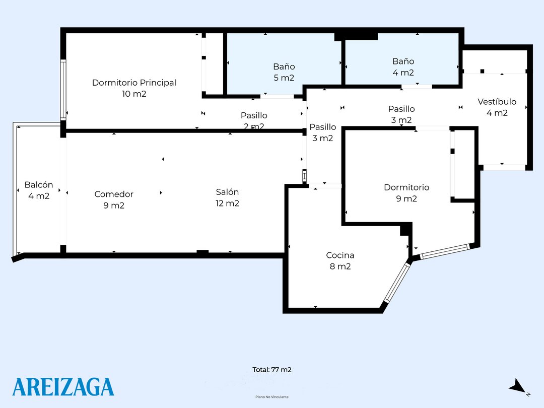 Piso de 85 m² en San Sebastián