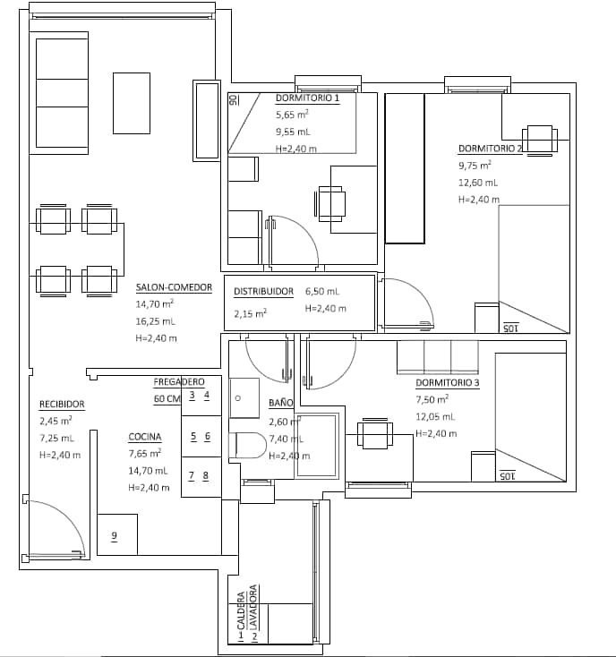 Pis de 53 m² a Madrid