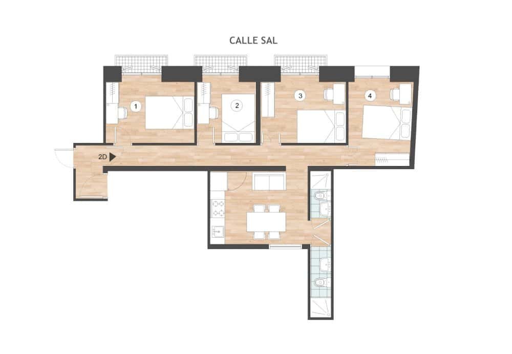 Zimmer zur Miete, Madrid